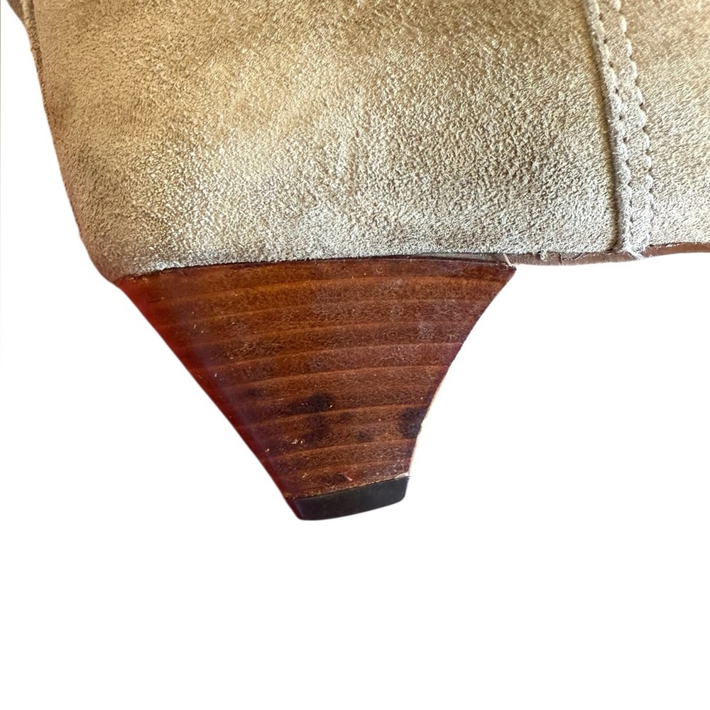 Navajo Suede Half Boots Light Tan Heel Sz 11 - Picture 8 of 8